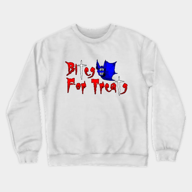 Bites For Treats Halloween Crewneck Sweatshirt by 8 Fists of Tees